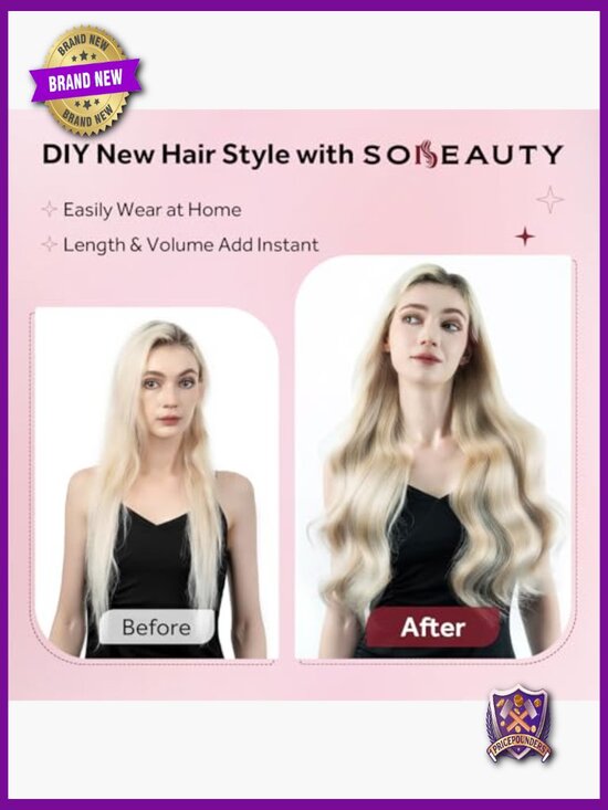 Clip In Hair Extensions 120G 7PCS 16 Inch Real Human Hair Tangle-Free Straight